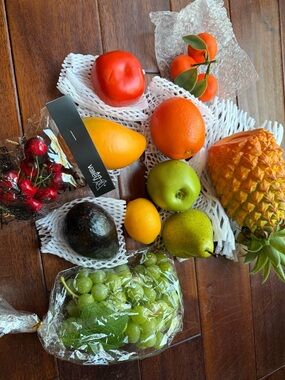 Assorted Faux Fruit Decor - Bright Orange, Yellow, Green
